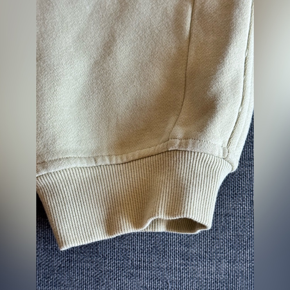 Women’s Drawstring Rib Cuff Sweatpants - Cream - Picture 2 of 9